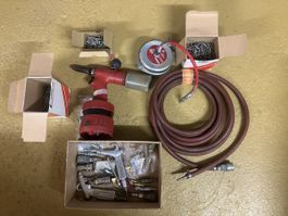 Druckluft Nietpistole Set mit Zubehör und Nieten gebraucht