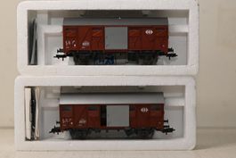 SBB Gs Güterwagen Roco HO/DC mit OVP , 2 Stück