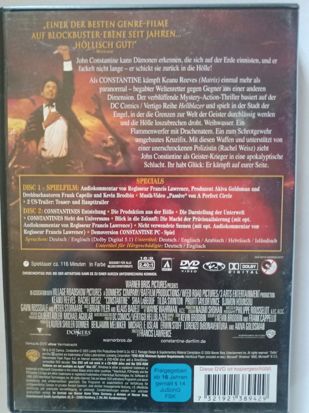 Tutti i DVDs: Constantine DVD 2-Disc Edition Keanu Reeves – Usato da Tann venduto da Veebee6 1