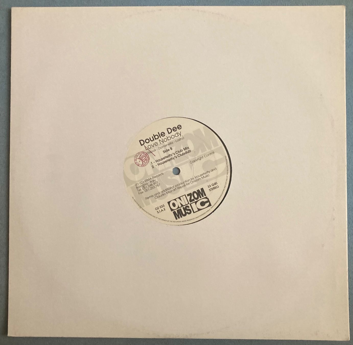 Dischi in vinile: DOUBLE DEE - LOVE NOBODY (REMIXES) – Usato da Poliez-Pittet venduto da Newtown-Records 2