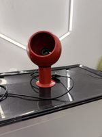 Vintage Eyeball-Lampe 1970 magnetisch verstellbar rot