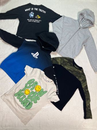 Clothes set for boy 134 8-9 years hoodie T-shirt