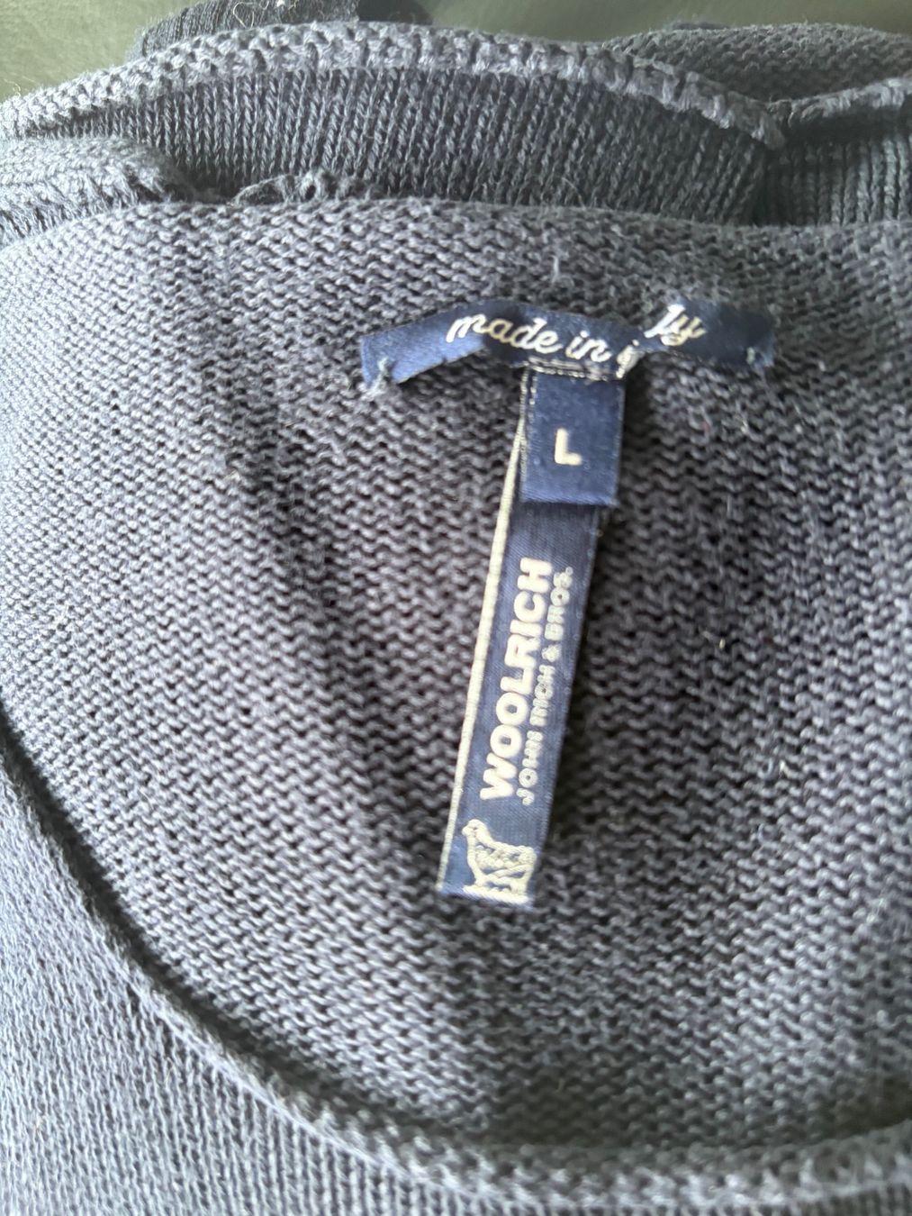 Woolrich Maglioni & Felpe: Baumwollpullover von Woolrich, Navy, Gr. L – Usato da Balzers venduto da Golf-Lady 1