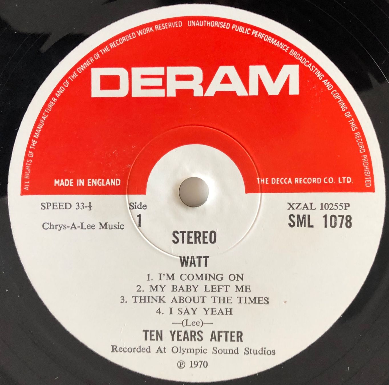Schallplatten: TEN YEARS AFTER - WATT – Gebraucht aus Poliez-Pittet von Newtown-Records 2