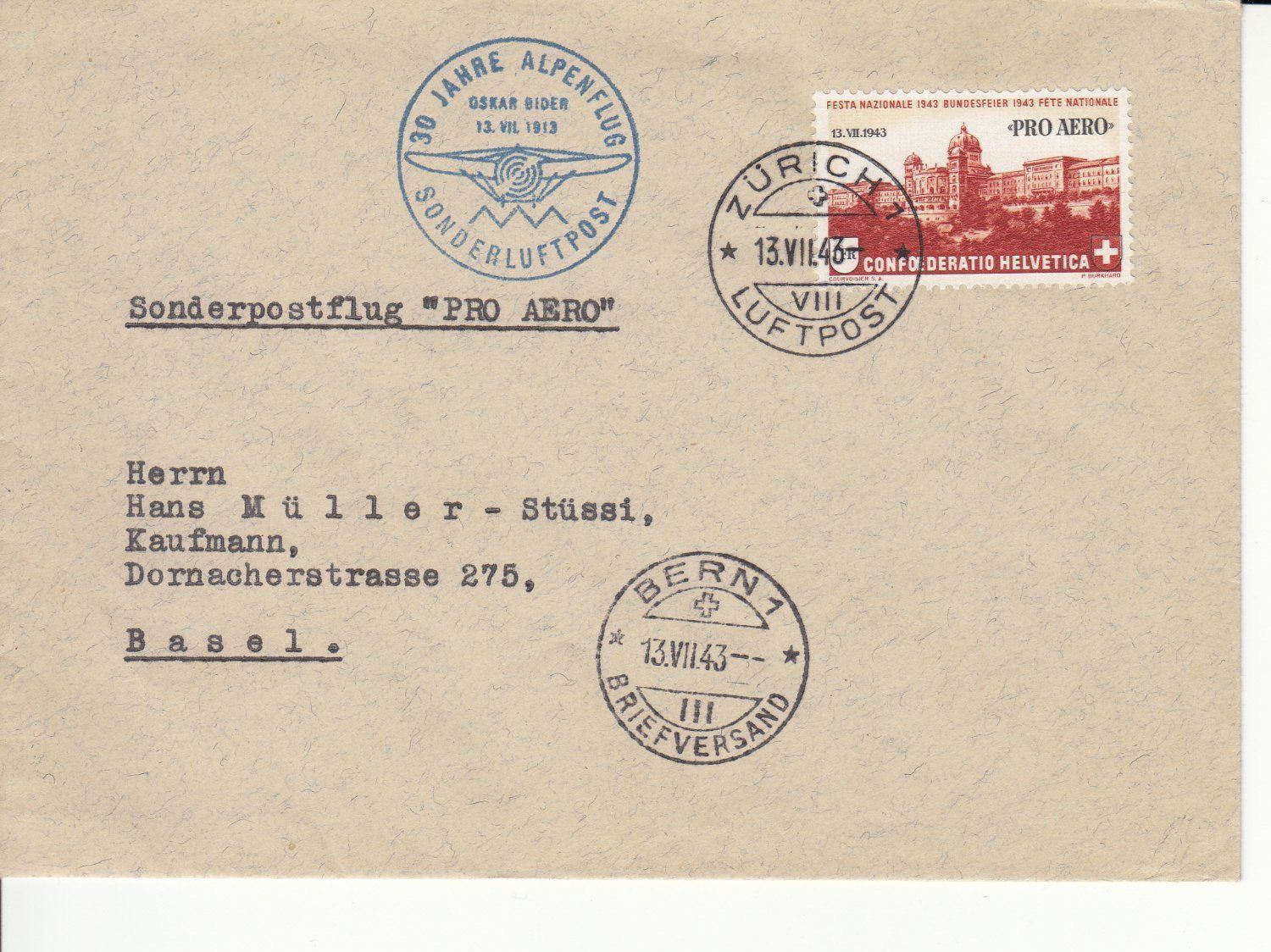 Tutti i francobolli: SLH SF 43.1 b – Usato da Bürglen TG venduto da StampGraf