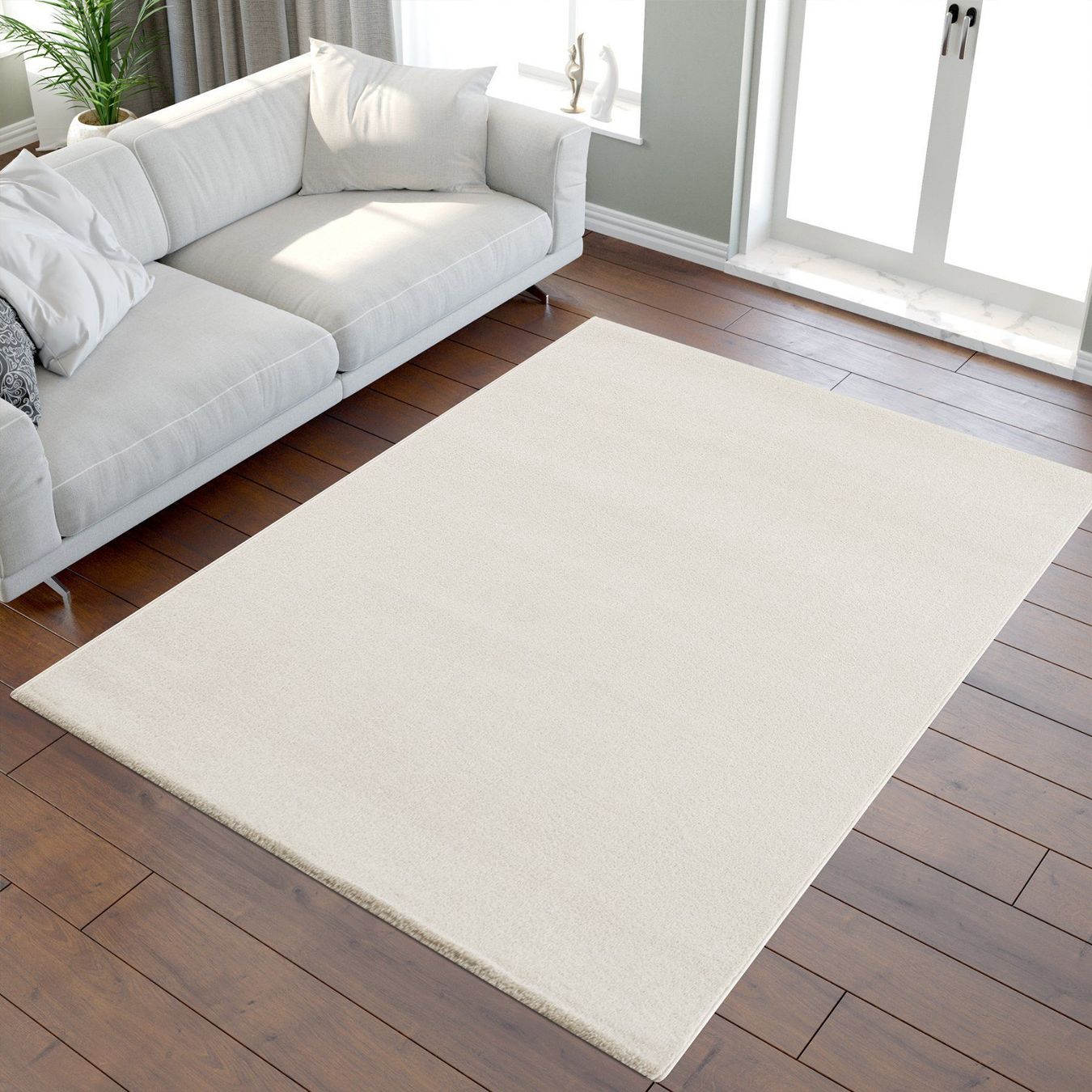 Tappeti: Teppich Uni 9508-Cream, 160 x 230 cm – Nuovo e nell'imballaggio originale da Reinach AG venduto da carpethouse
