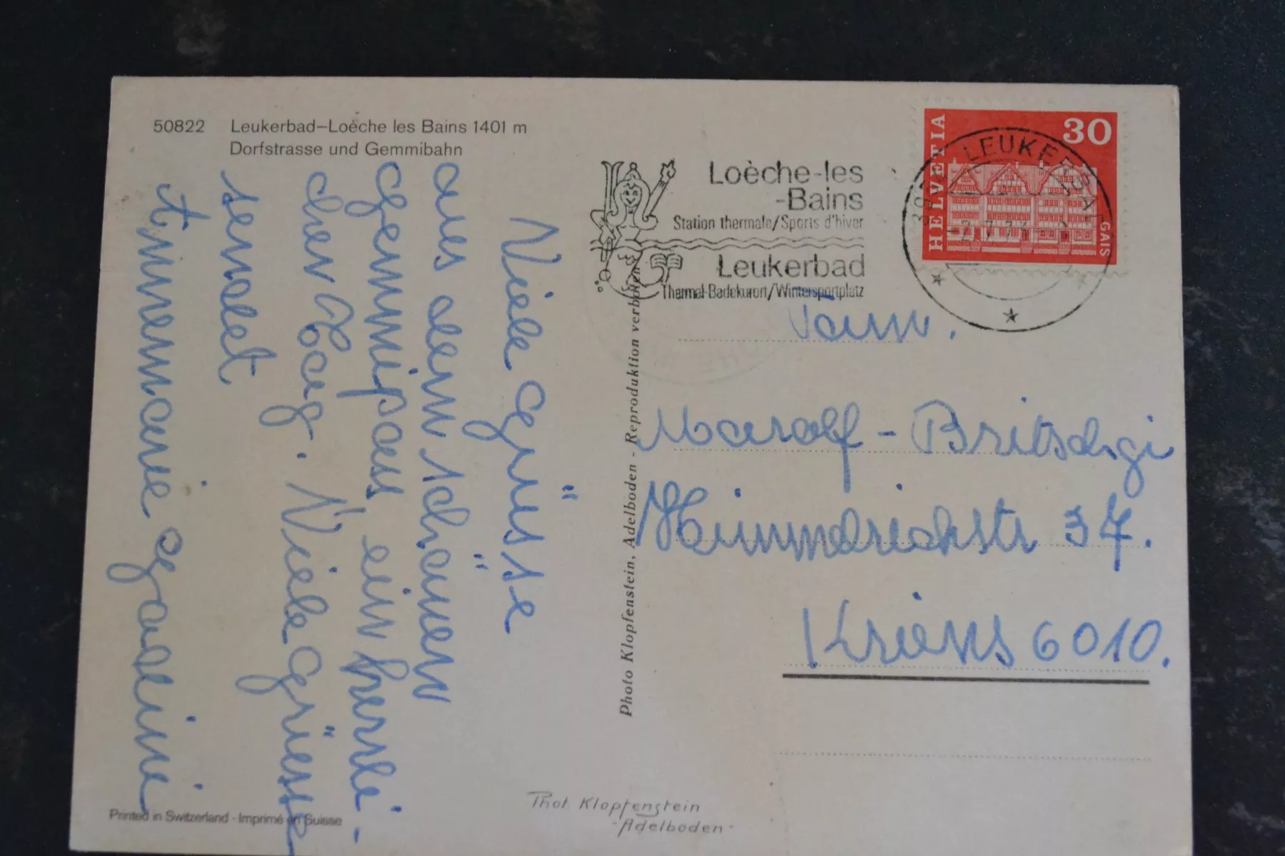 Cartoline postali: AK Leukerbad VS – Usato da Beinwil am See venduto da kajak55 1