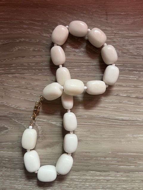 Catenine: Sehr schöne Kette - echte weisse Jade kette – Usato da Neerach venduto da romiping 7