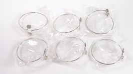 Restposten: 6 offene Armreifen mit Herz und Strass