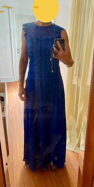 Mango Vestiti: Elegantes Abendkleid königsblau – Usato da Aarau venduto da lacrimara 4