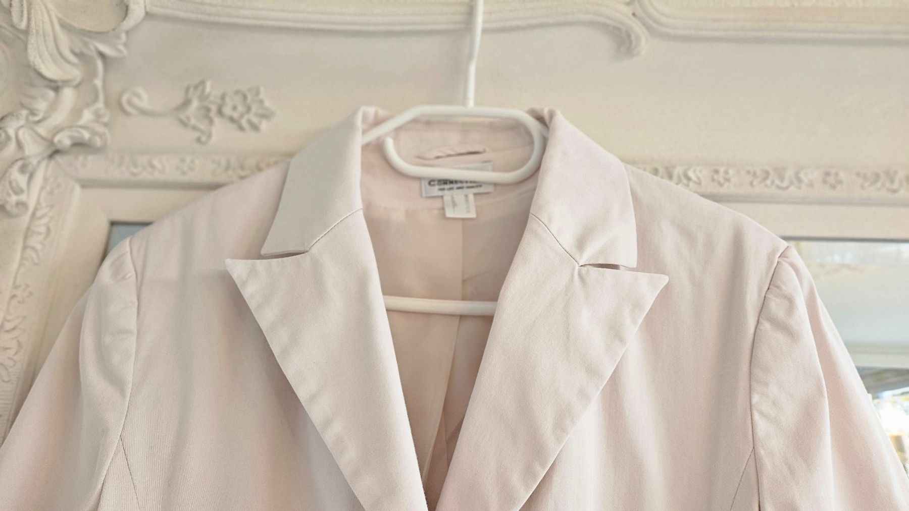 Giacche: Jacke Blazer Grösse 38 hellbeige - Roséton Baumwolle – Usato da Gossau ZH venduto da fashiontwo 3