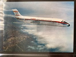 Spanien 1967 Ansichtskarte IBERIA DC-9 - 30 nicht gelaufen
