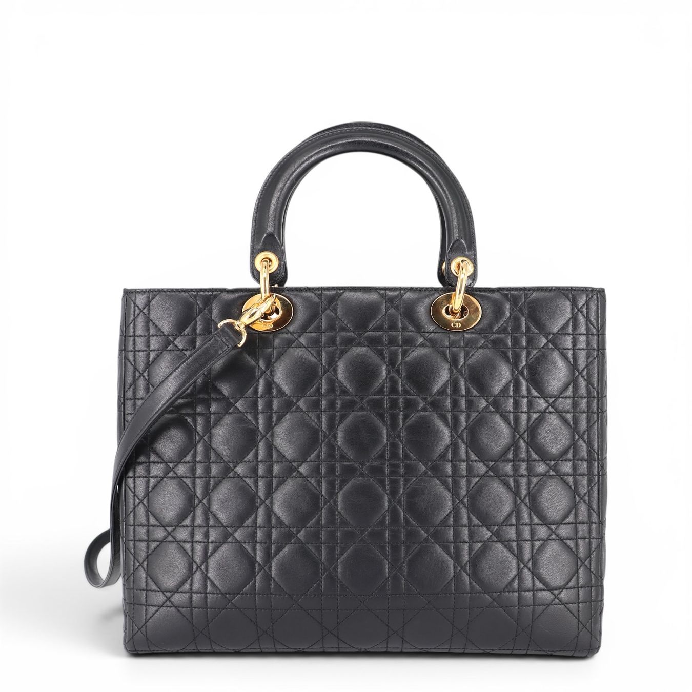 Dior Borse da donna: Dior Lady Dior Large schwarz GHW – Usato da Binningen venduto da Designerlabels 2