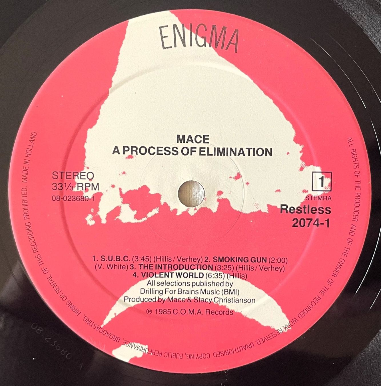 Vinyles: Mace - Process Of Elimination - LP - 1985 - First Press – D'occasion à Uster par Zardodel 4