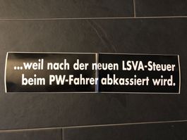 Abziehbild, Sticker der LSVA-Steuer