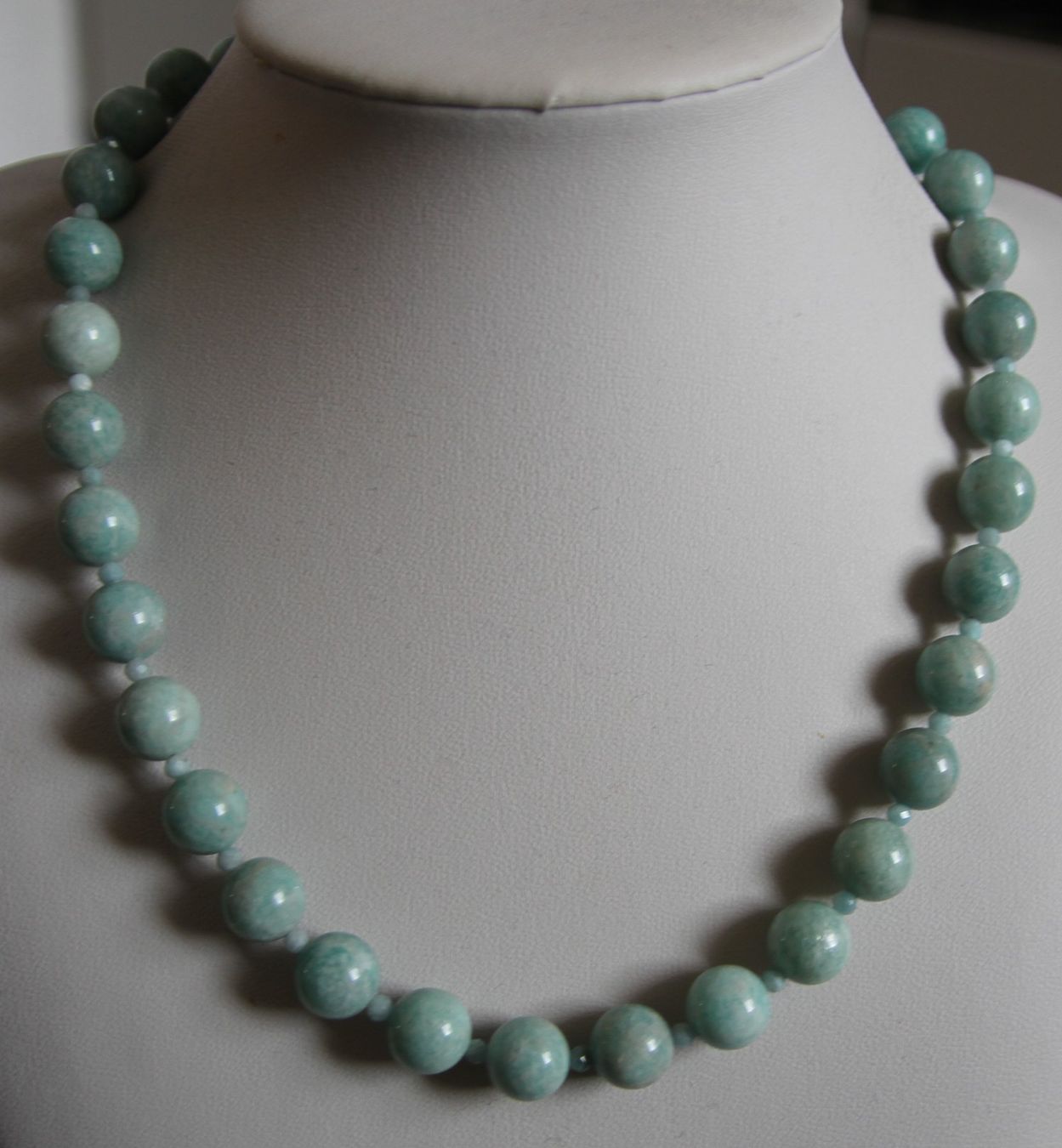 Catenine: NEU: Amazonit Schmuck Kette Collier Edelstahl Verschluss – Nuovo (secondo la descrizione) da Matten b. Interl venduto da EdelsteineInterlaken 3