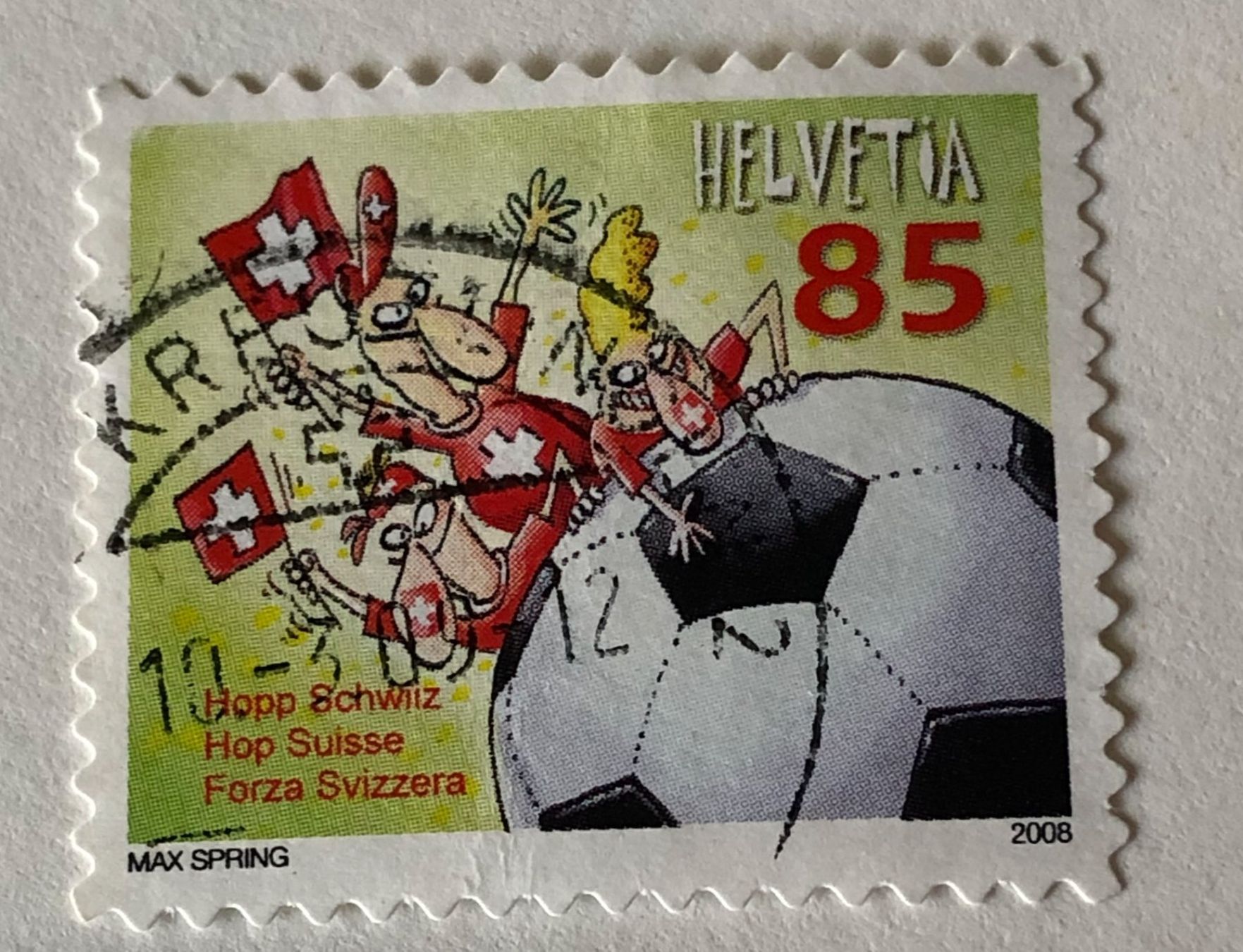 Alle Briefmarken: Nr. 1275 HOPP SCHWIIZ GESTEMPELT 2008    – Gebraucht aus Aarau von Billa007