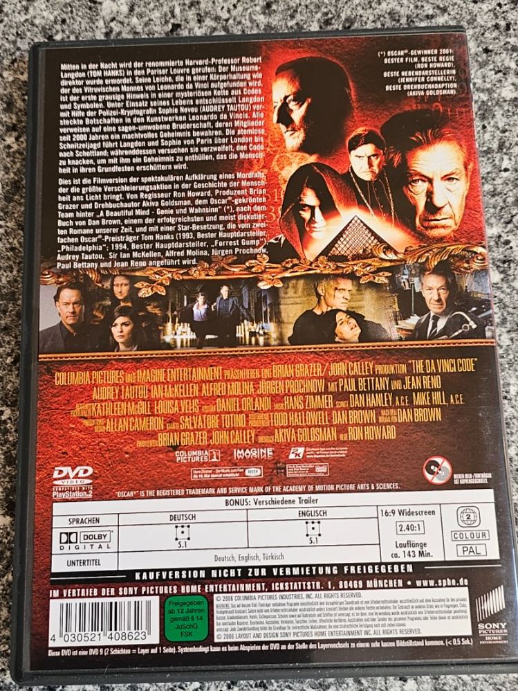 Alle DVDs: THE DA VINCI CODE/ DVD – Gebraucht aus Geuensee von jes_9xyk 1
