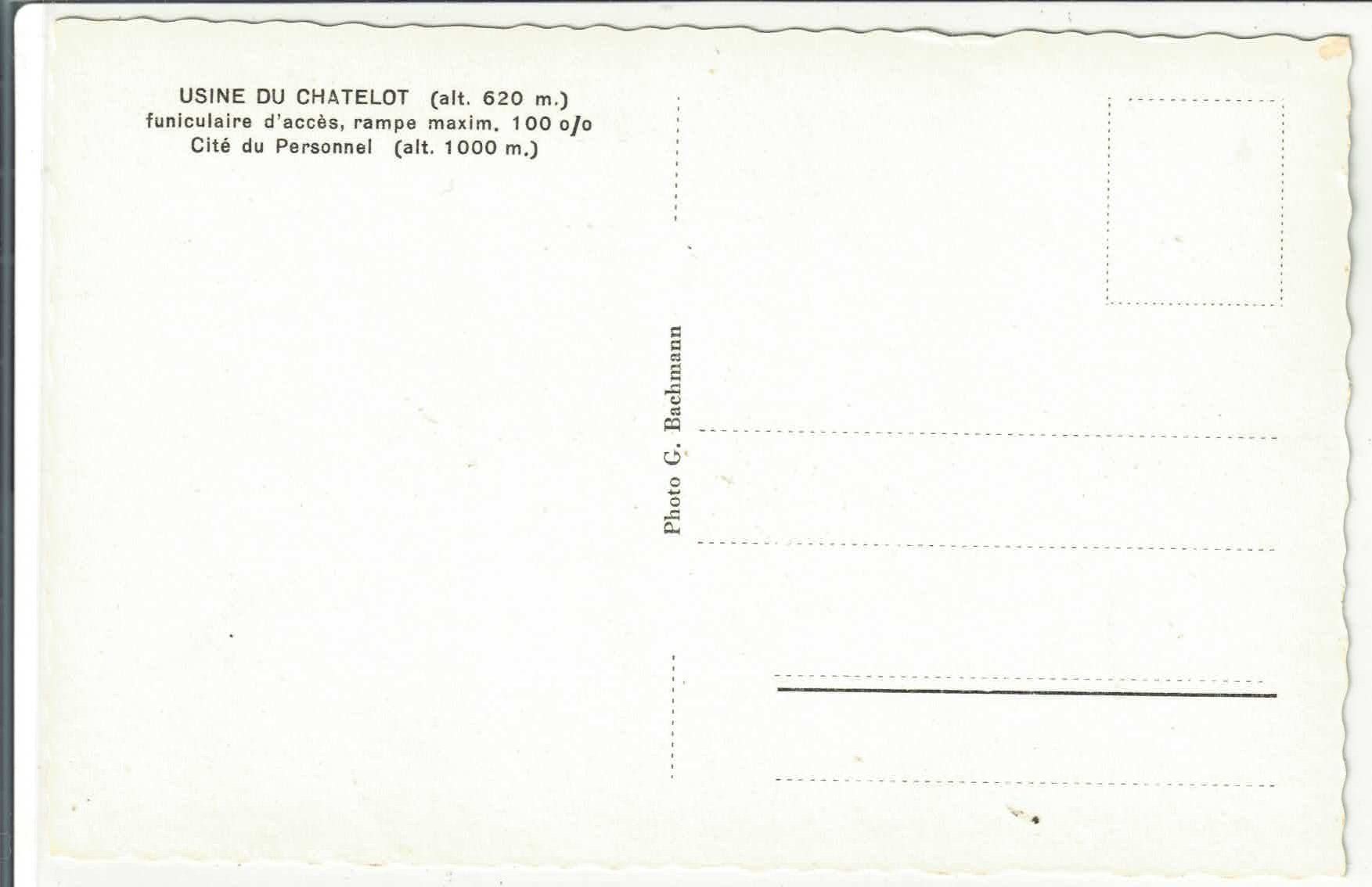 Cartes postales: Usine du Chatelot - funiculaire d'acces – D'occasion à Ettingen par Kartenplanet 1