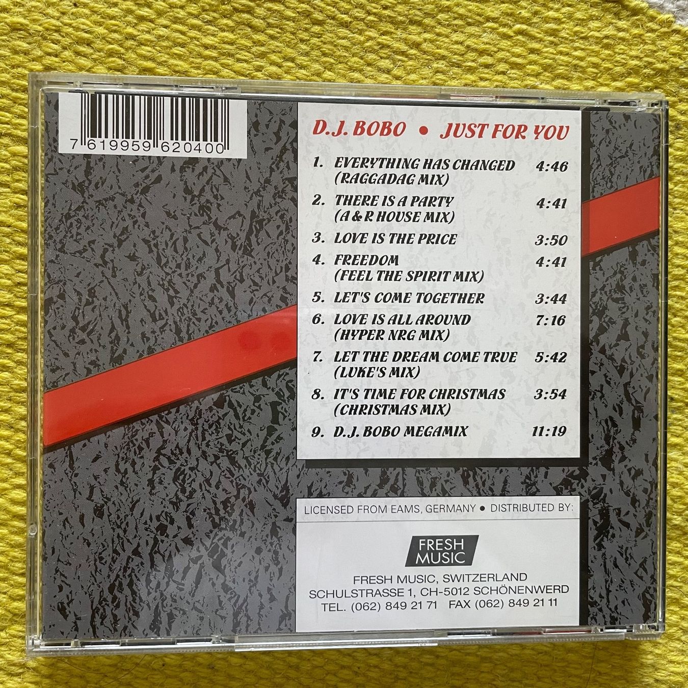 CD: DJ.BOBO-JUST FOR YOU – Usato da Rorschacherberg venduto da CD-Roli 1