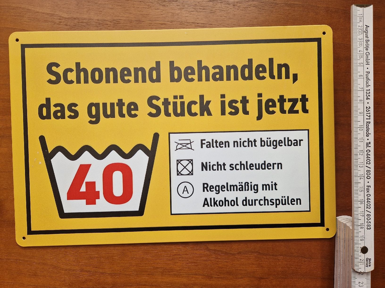 Insegne: Schild: Schonend behandeln! 40. Geburtstag – Nuovo (secondo la descrizione) da Schönenwerd venduto da dia_85tj 2