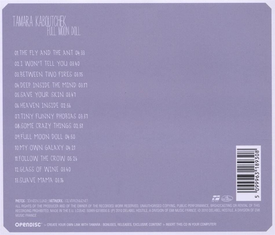 CD: Tamara Kaboutcheck - Full Moon Doll – Usato da Uzwil venduto da visions77 1