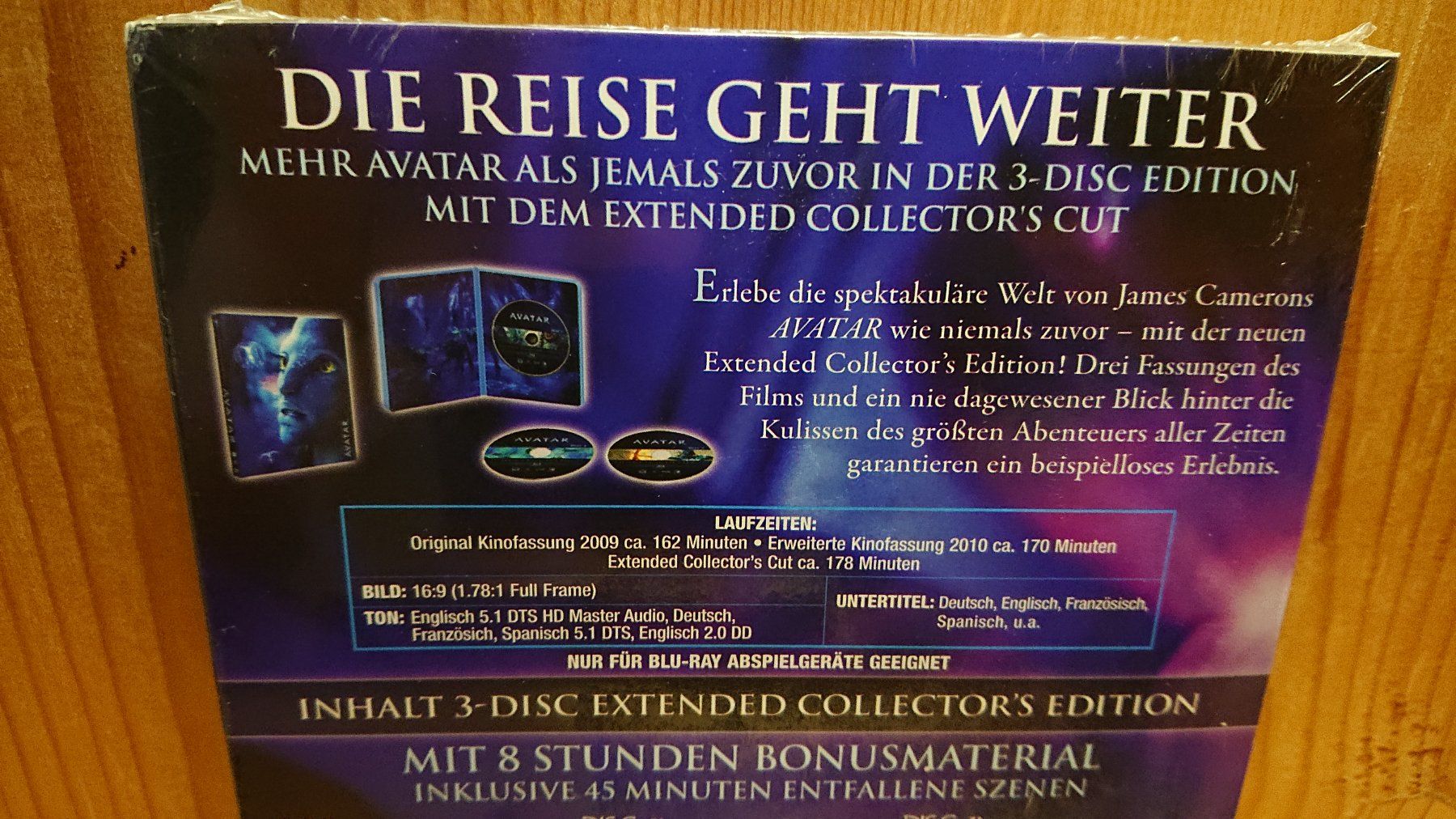 Tutti i DVDs: AVATAR Extended Blu-Ray Collector's Edition 3 Disc's – Nuovo (secondo la descrizione) da Wilderswil venduto da Exebub 2