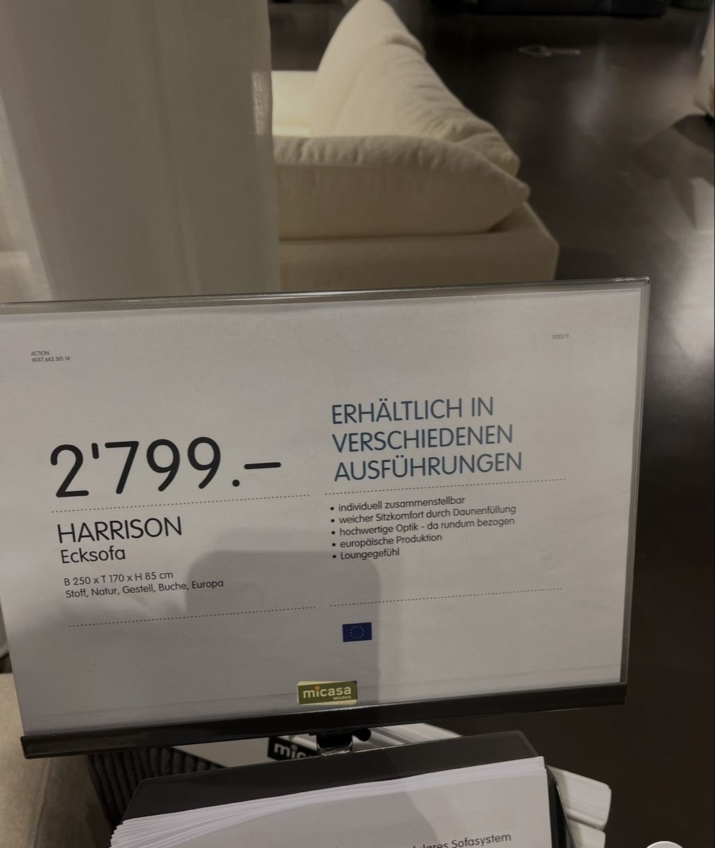 Sofas: Grosses Ecksofa hellbeige (gebrauchter Zustand) – Gebraucht aus Zürich von mcortesi 2