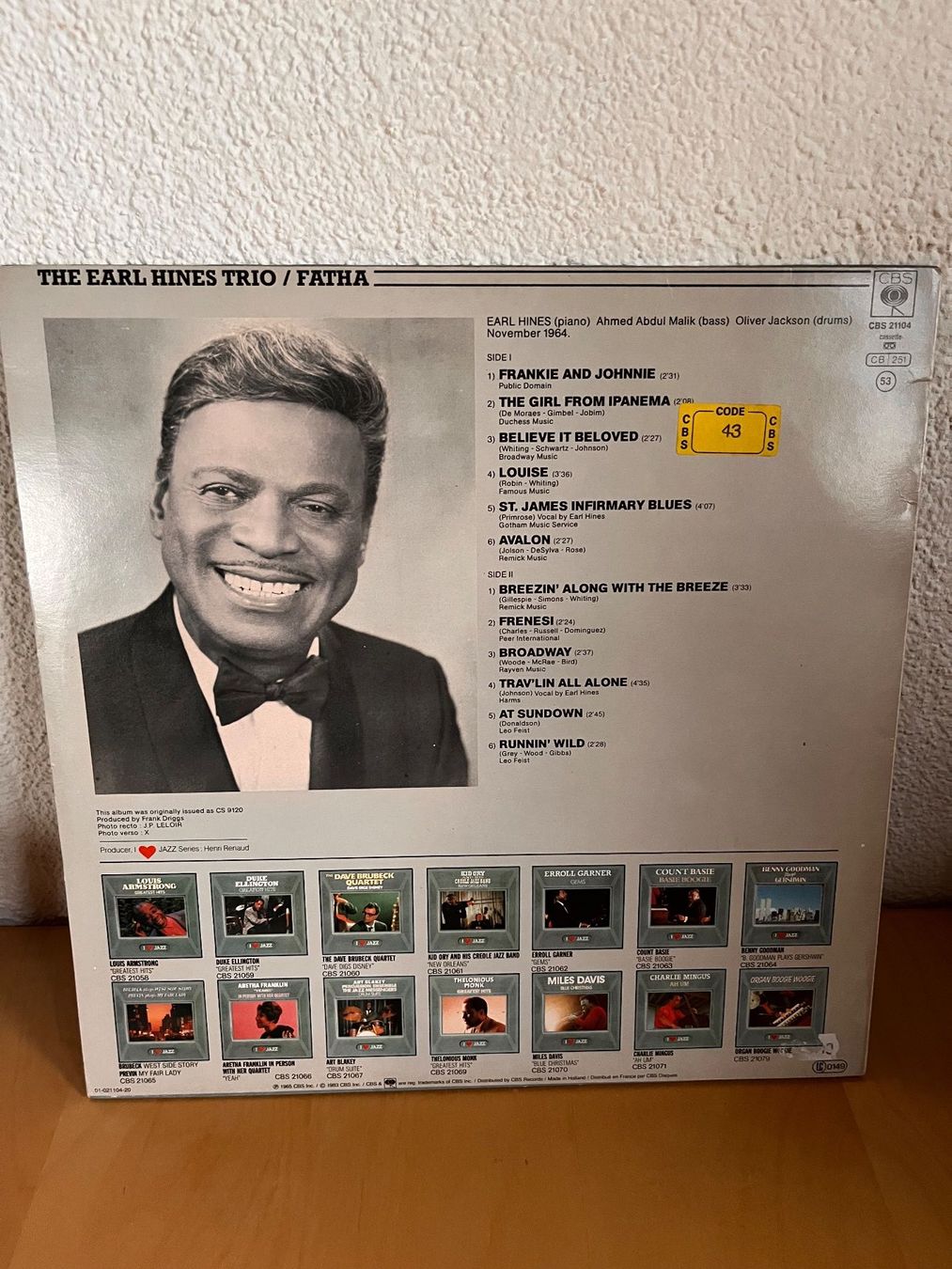 Schallplatten: The Earl Hines Trio : "Fatha", Schallplatte – Gebraucht aus Rüdlingen von Timber_11 1