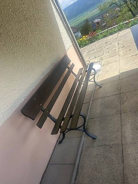 Bänke: Banc bois et fer forgé  – Gebraucht aus Chézard-St-Martin von Famille.Richard 1