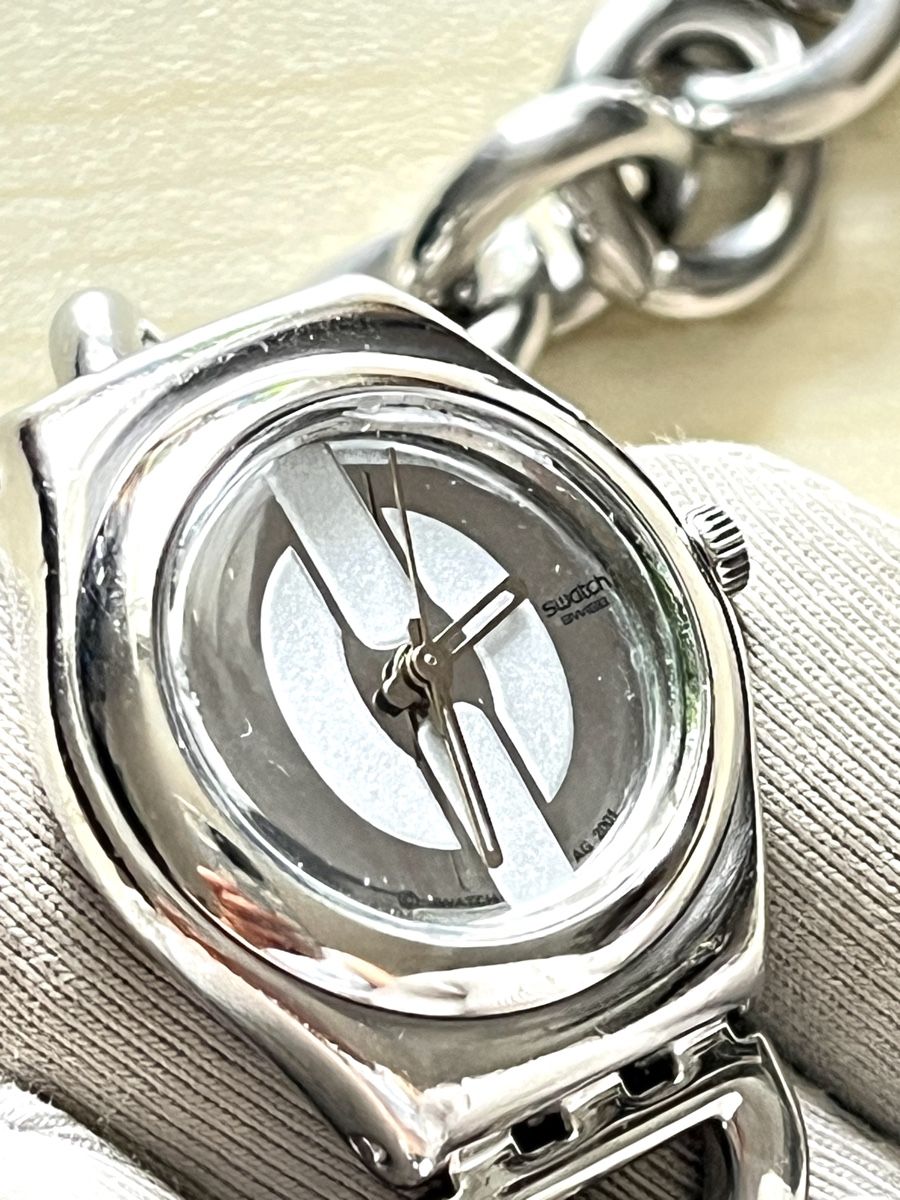 Swatch Orologi: Swatch Quarzuhr silberfarben Metallarmband  – Usato da Grenchen venduto da chththl 3