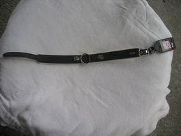 Halsband m. Afghanen - Dekor  schwarz
