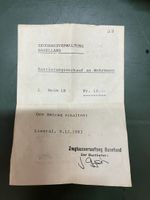 Alte Quittung 1983 Wehrmann Ausrüstungsverkauf Baselland