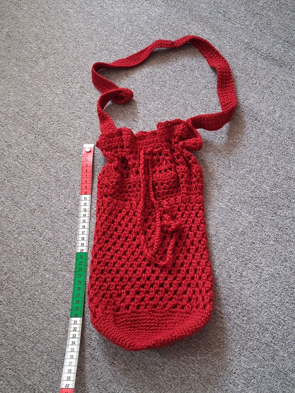 Borse: Gehäkelte Handtasche Rot, Wolle, handmade – Usato da Wald ZH venduto da e8e 2