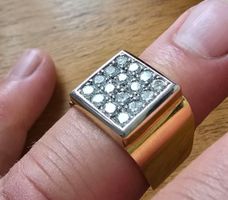 Goldring,  Diamantring,  unisex