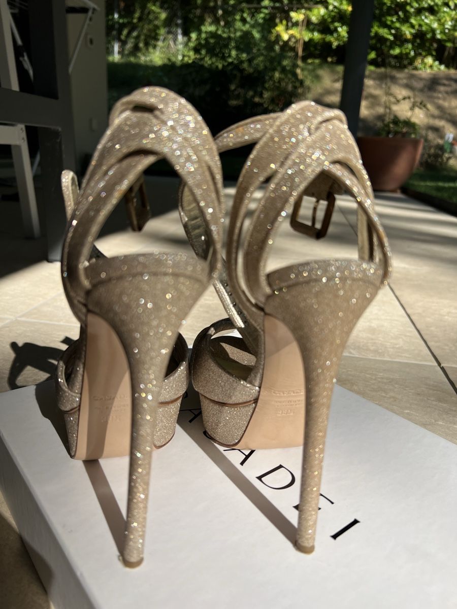 Casadei Scarpe da donna: Casadei Platform Heels, Size 38.5, platinum – Nuovo (secondo la descrizione) da Corsier GE venduto da Karol_save_planet 3