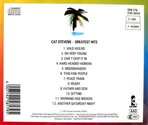 CD: Cat Stevens -inc. "Another Saturday Night","Ready","Sitting" – Usato da Unterbäch venduto da buqiq 1