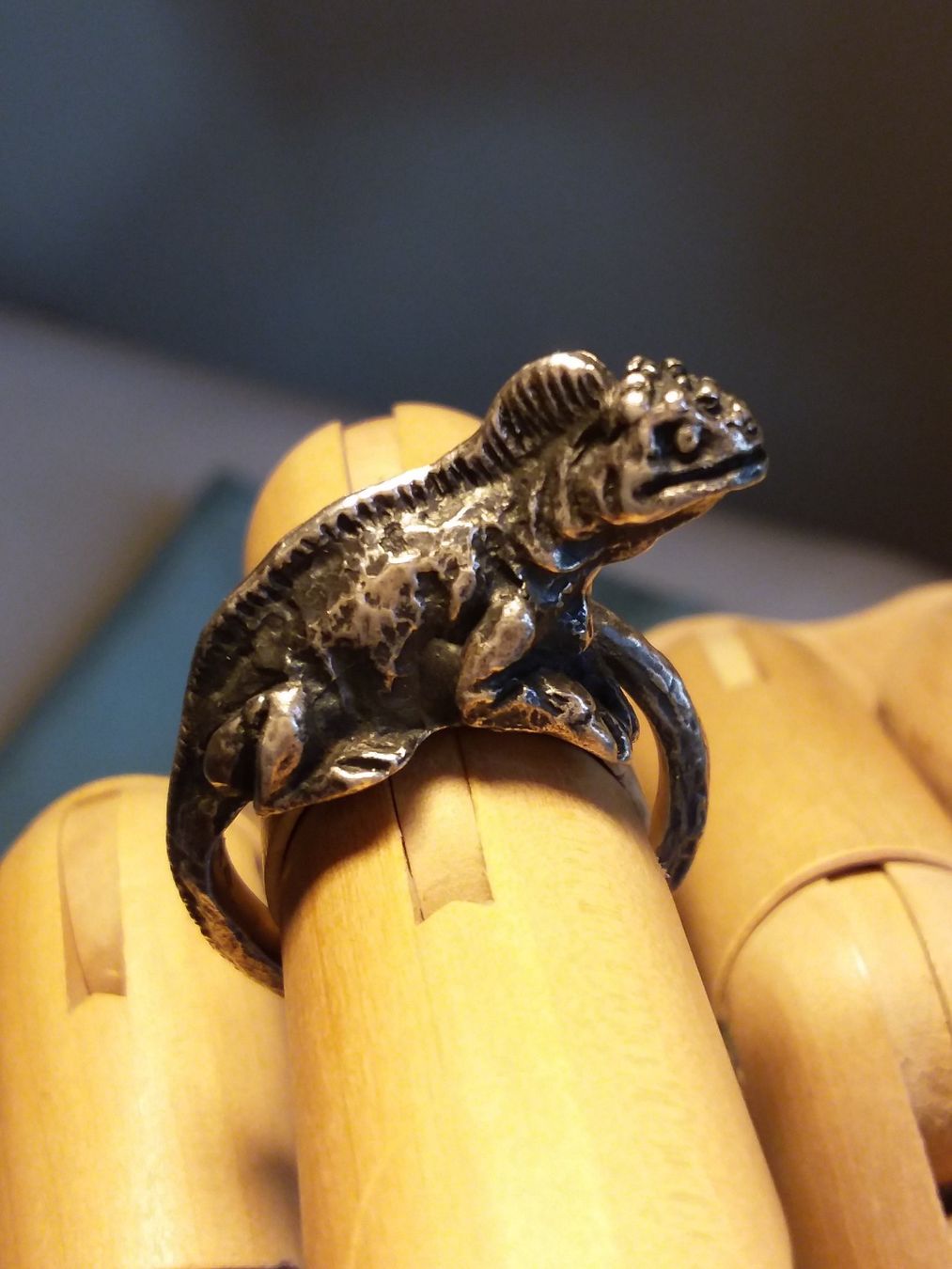Anelli: Sterling Silber Echse Drachen Ring, Gr. 54 – Usato da Zürich venduto da sanwit 2