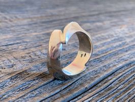 Silberring massiv super Design Gr 52 - 800 Silber - Bandring