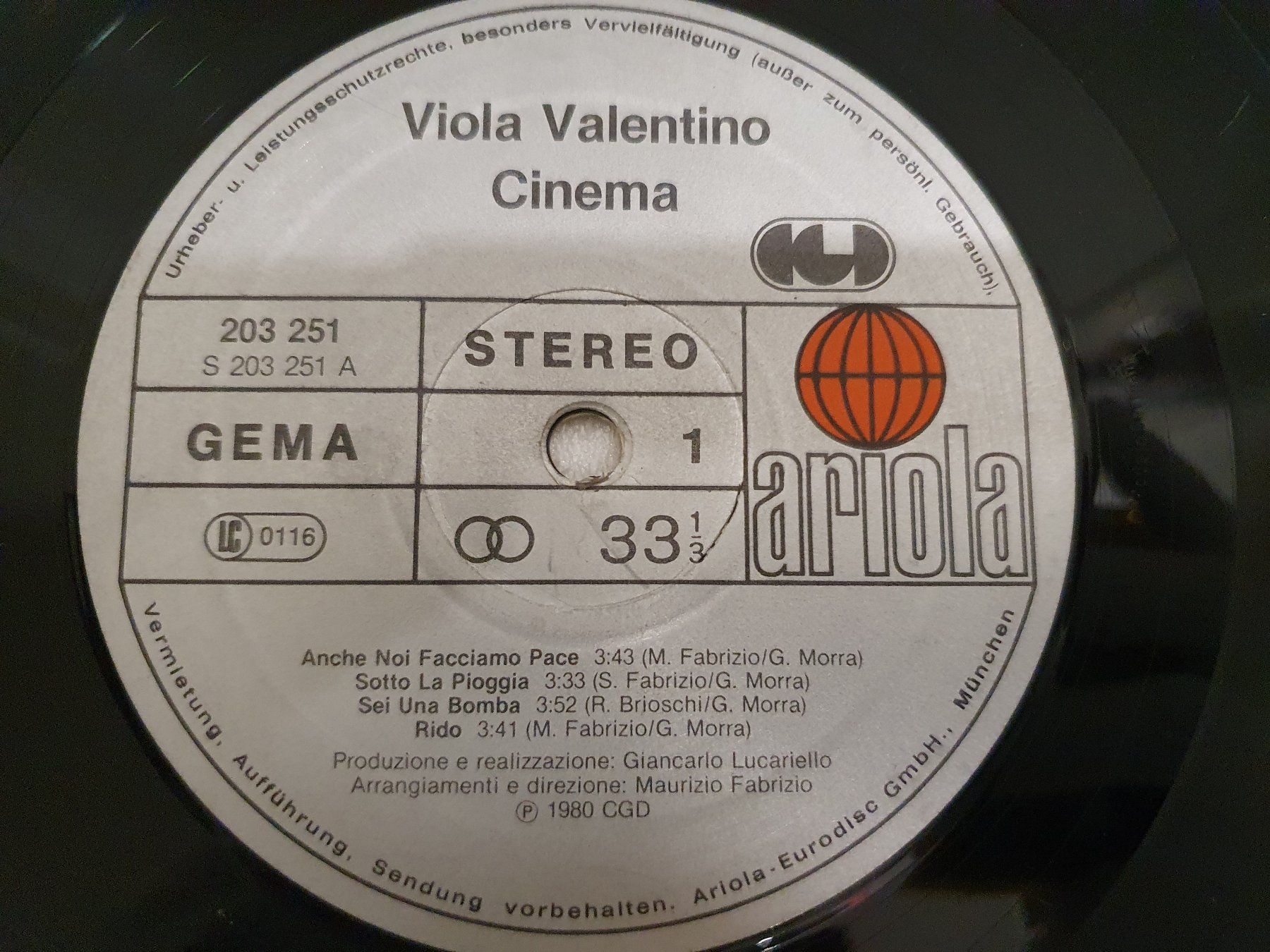 Schallplatten: Viola Valentino – Cinema – Gebraucht aus Uster von Vinyl-Leidenschaft 4