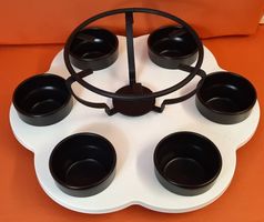 Alte Saucenschalen Keramik Mit Ständer