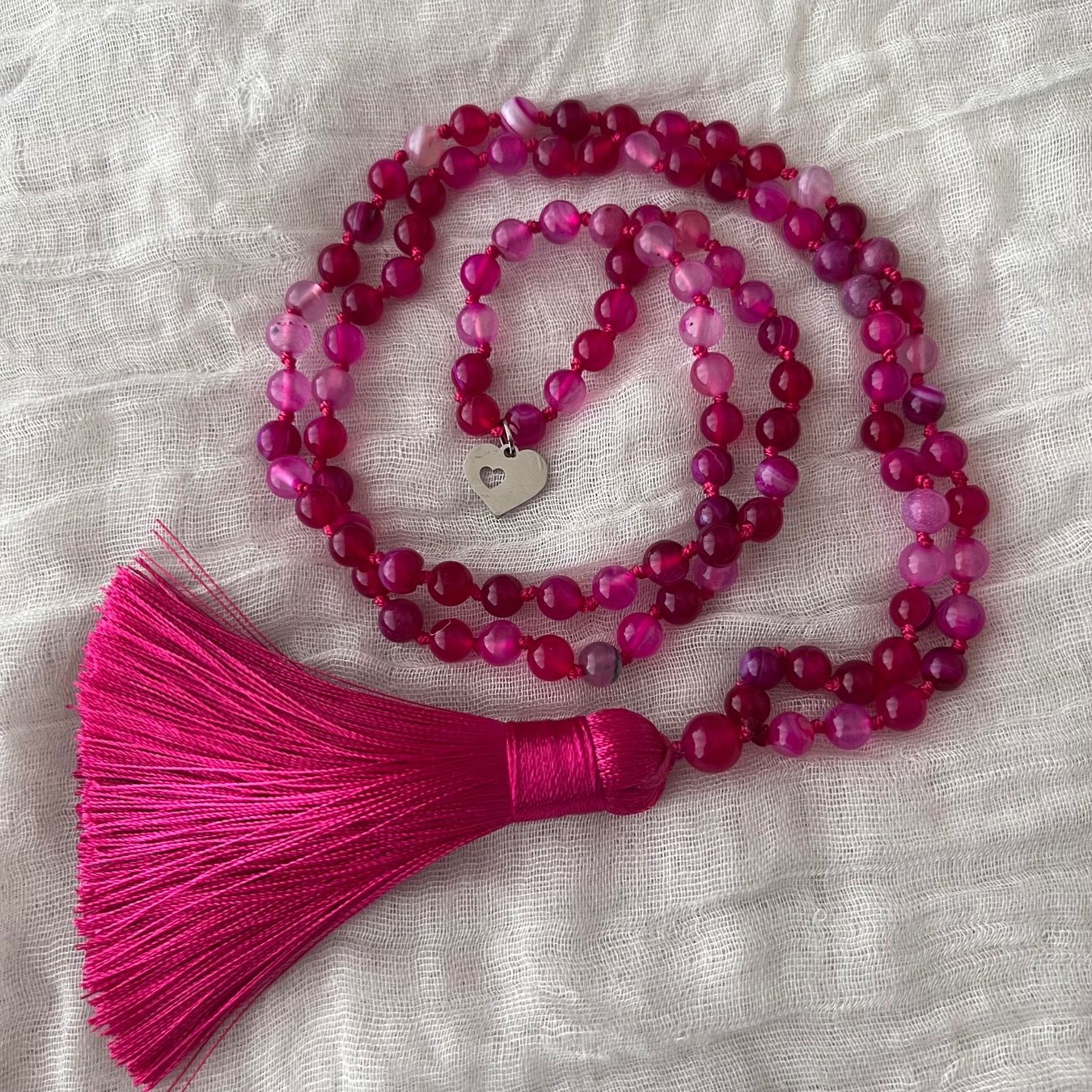 Colliers: Mala en agate rose – Neuf avec emballage d'origine à Pully par sunaddict 4