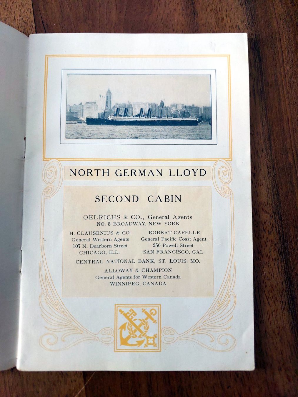 Bücher: North German Lloyd - Schiffsprospekt - Second Cabin – Gebraucht aus Schönenwerd von Steidi 1