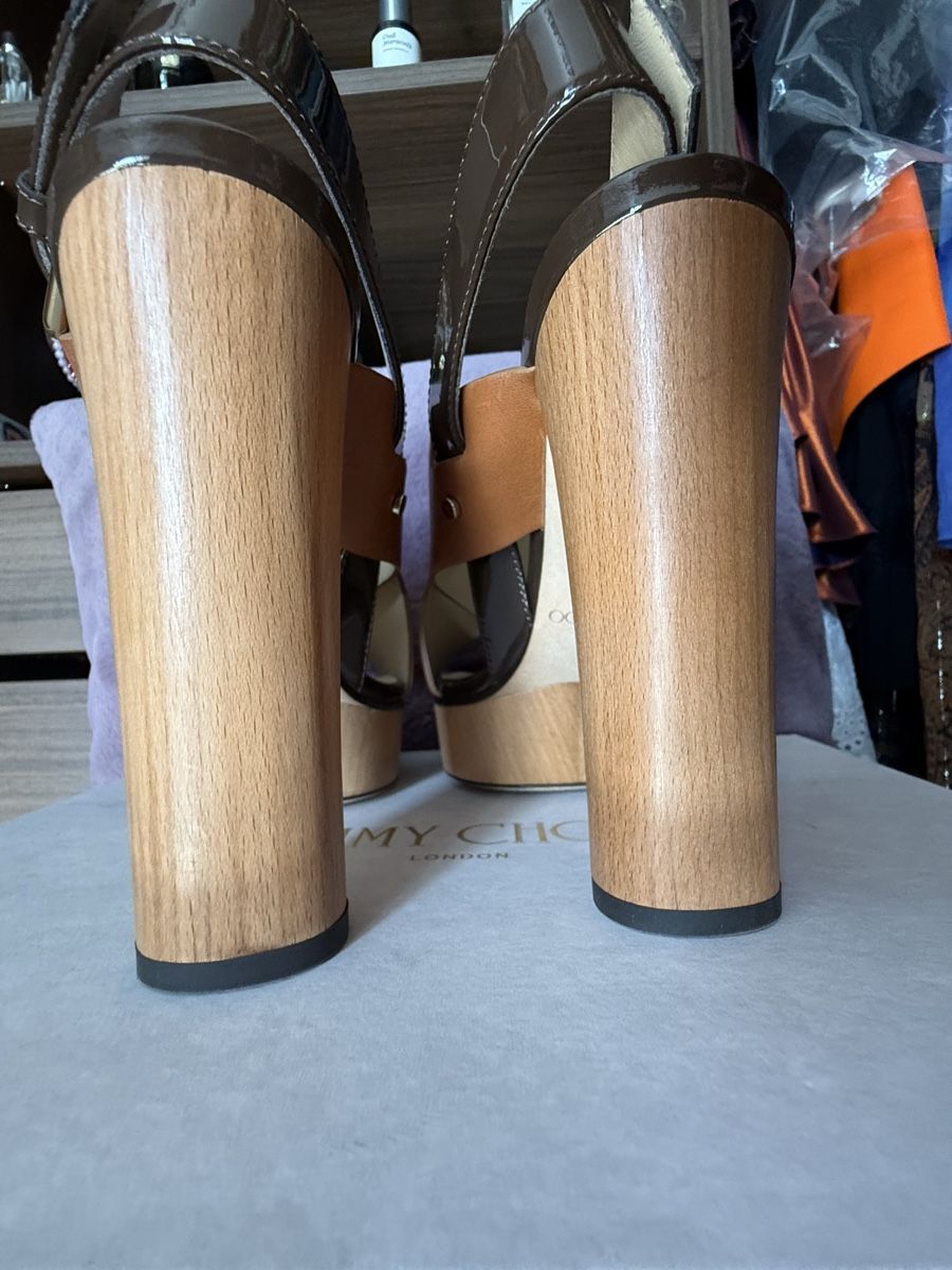 Jimmy Choo Damenschuhe: Jimmy Choo Sandales compensées en cuir 37 – Neu (gemäss Beschreibung) aus Aire-la-Ville von Luxury_dressing 5