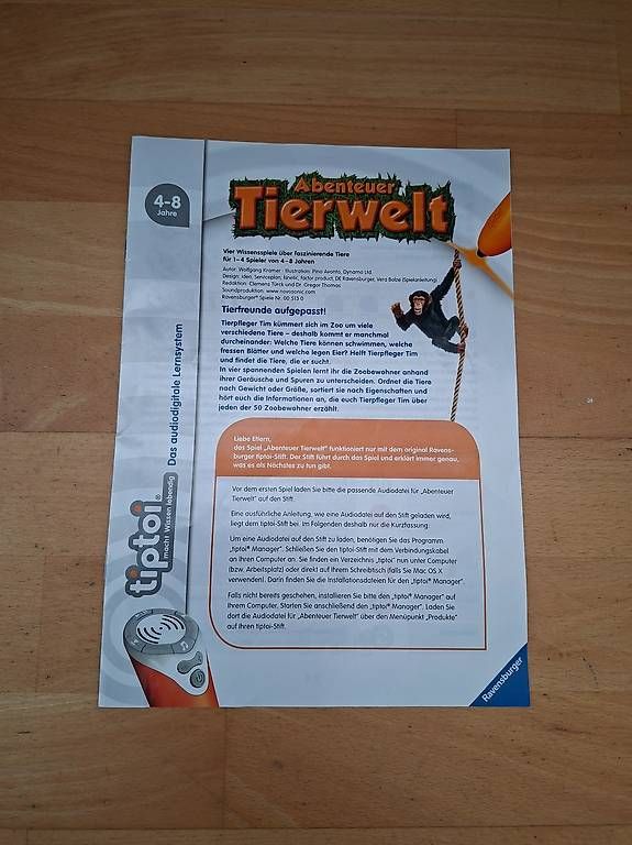 Giochi: Tiptoi Spiel Abenteuer Tierwelt – Usato da Kriens venduto da Red_Sparrow 1