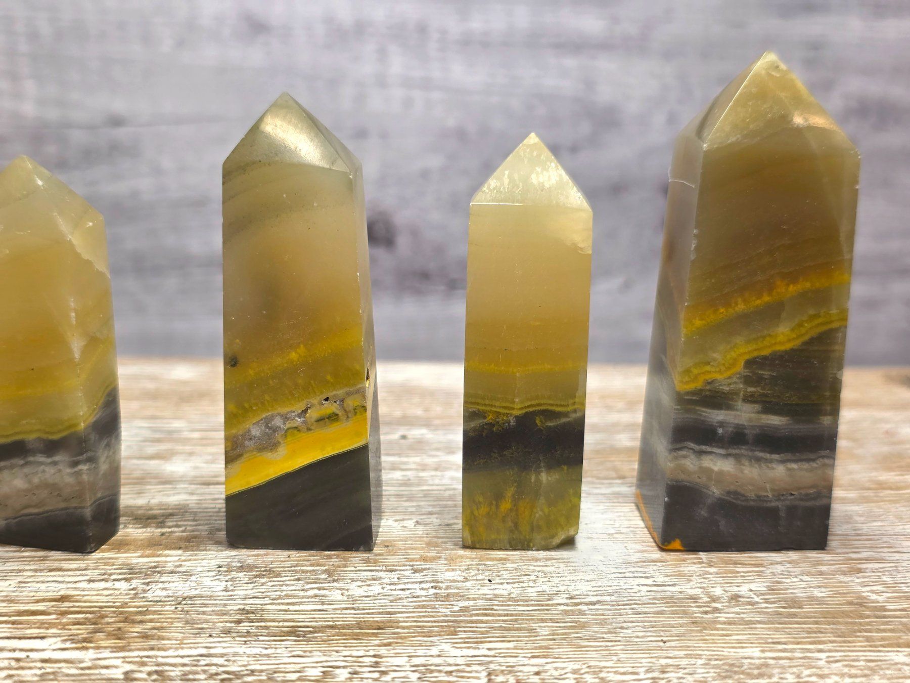 Minerali & Pietre curative: 6 Bumblebee Obelisken 203g – Nuovo e nell'imballaggio originale da Matzingen venduto da Shay_Crystalz 1