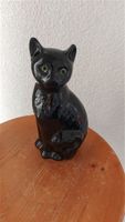 Porzellan-Katze in Schwarz, Höhe cm