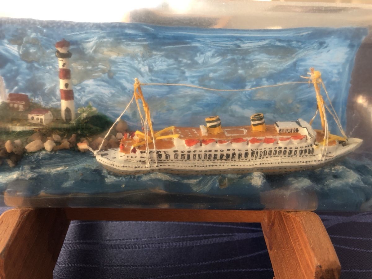 Modellbausätze & Standmodelle: Buddelschiff / Flaschenschiff Dampfer SS ROTTERDAM der HAL – Gebraucht aus Steffisburg von bwt56 1
