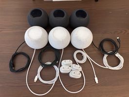 6 Apple HomePod mini (3 blancs + 3 gris sidéral)