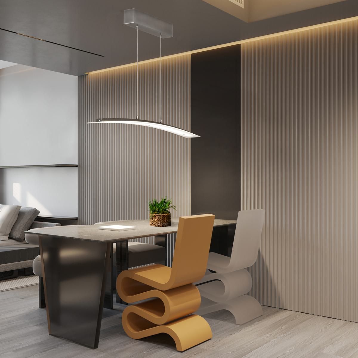 Lampadari & plafoniere: LED Pendelleuchte, Dimmer, 90 cm x 9 cm – Nuovo (secondo la descrizione) da Kreuzlingen venduto da Smart-Light 1